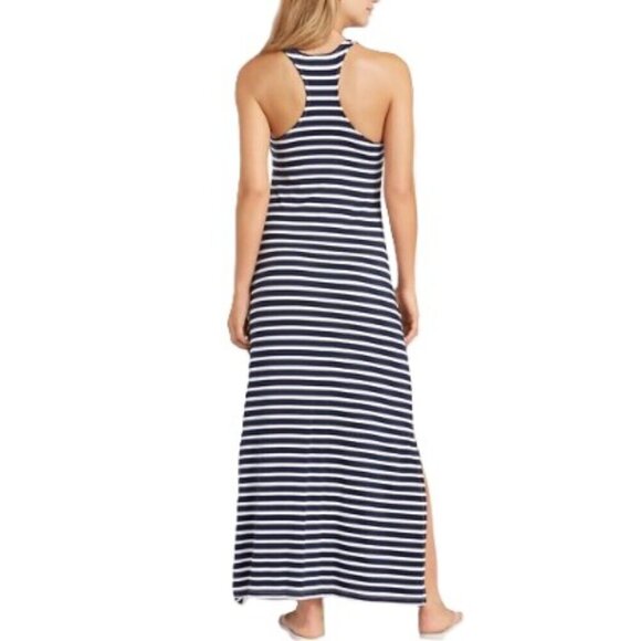 NWT Tommy Bahama Breton Stripe Racerback Maxi Dress Coverup Navy White Small - Picture 2 of 12
